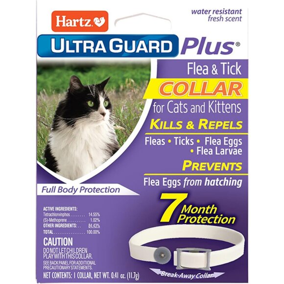 New UltraGuard Plus Flea and Tick Collar for Cats 7 Month Protection - Picture 1 of 11